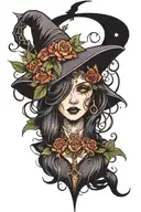witchy tattoo tattoo design idea