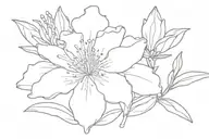 rhododendron flower tattoo design idea