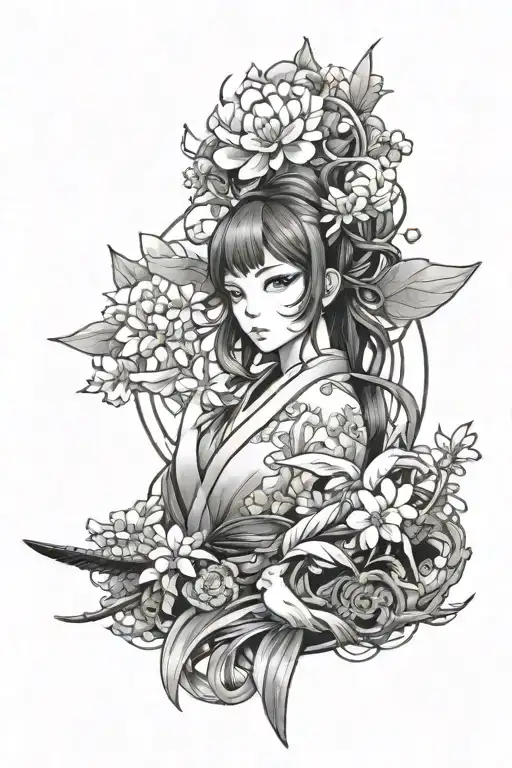 Incorporating elements of Japanese manga and anime into a unique tattoo design tattoo design idea