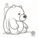 bare bears  cartoon tattoo design idea