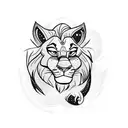 mufasa and simba  tattoo design idea