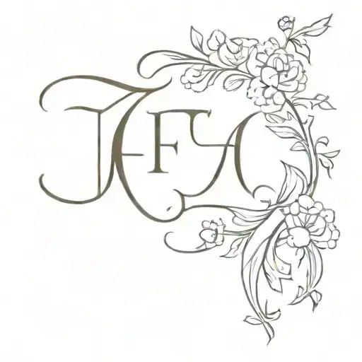 family initials F and L tattoo design idea