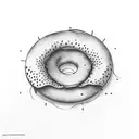 slipper and donut tattoo design idea