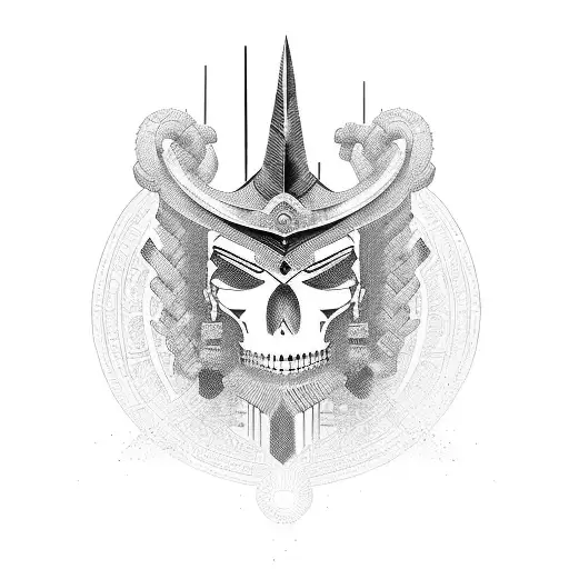 Ancient warrior with a modern twist tattoo design idea