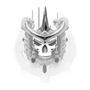 Ancient warrior with a modern twist tattoo design idea