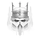 Ancient warrior with a modern twist tattoo design idea