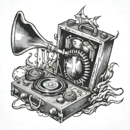 trap music tattoo design idea