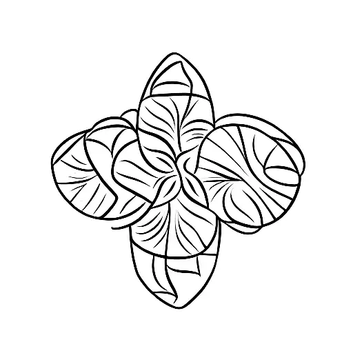 Hawaiian islands outline tattoo design idea