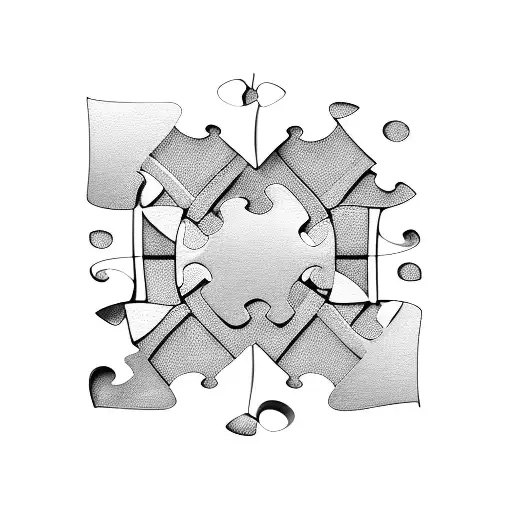 puzzle pieces  tattoo design idea