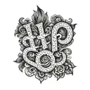 Abi name tattoo design idea