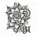 Abi name tattoo design idea