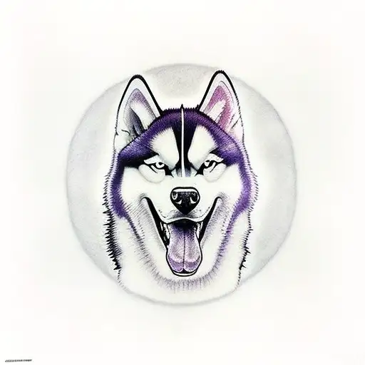 husky  tattoo design idea