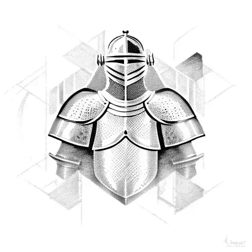 medieval knight tattoo design idea