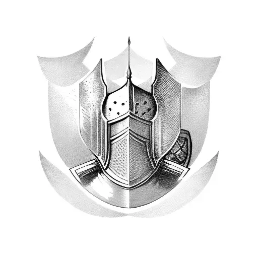 medieval knight tattoo design idea