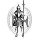 medieval knight tattoo design idea