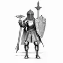 medieval knight tattoo design idea