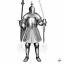 medieval knight tattoo design idea