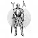 medieval knight tattoo design idea