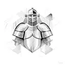 medieval knight tattoo design idea