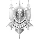 medieval knight tattoo design idea