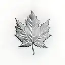 metal maple leaf tattoo design idea