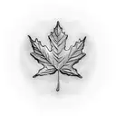 Maple Leaf and snowflakes tattoo design idea