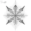 Maple Leaf and snowflakes tattoo design idea