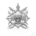 Trident tattoo design idea