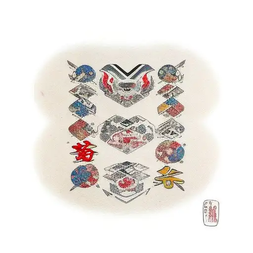 kintsugi heart  tattoo design idea