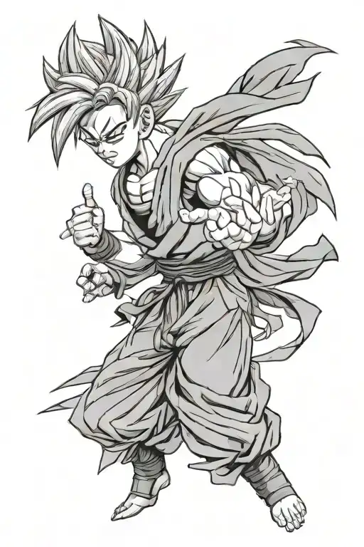 gohan ssj2 tattoo design idea