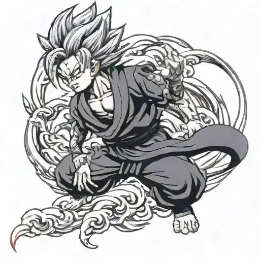 gohan ssj2 tattoo design idea