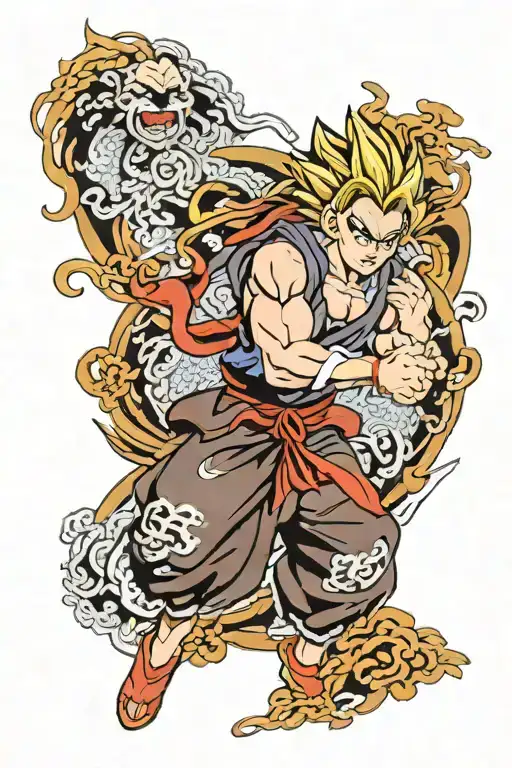 gohan ssj2 tattoo design idea