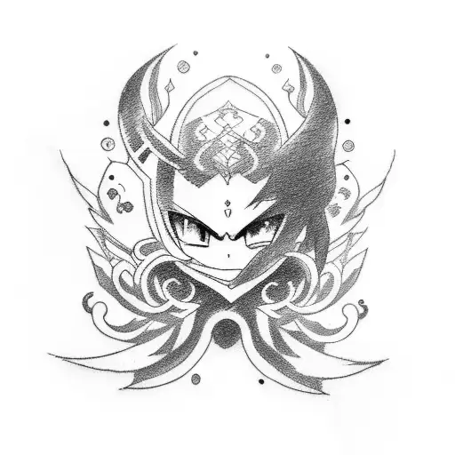 A tattoo design inspired by the characters from your favorite anime, incorporating elements of their costumes and unique abilities tattoo design idea