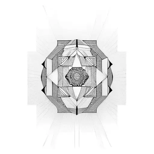 art deco fine line centre spine feminine  tattoo design idea