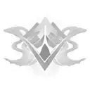 Single line that is an outline of a wave with five wave peaks. The words “roots”, “but”, “wings” is written along the wa tattoo design idea