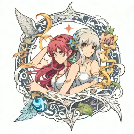 Genesis and Aria  tattoo design idea