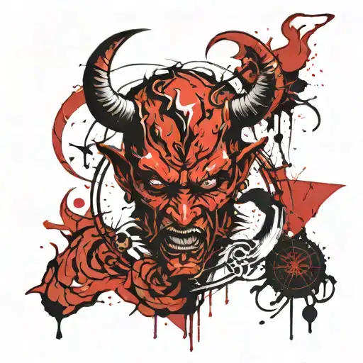 devil face tattoo tattoo design idea