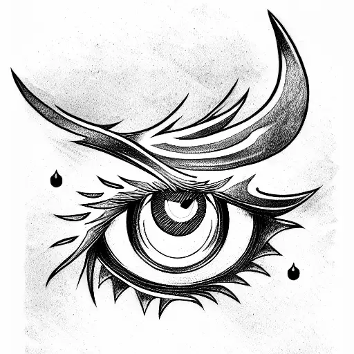 Devil Eye tattoo design idea