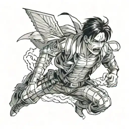 attack on titan levi ackerman tattoo design idea