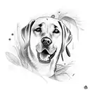 Labrador tattoo design idea