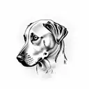Labrador tattoo design idea