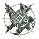 pantheon league of legends head tattoo design idea