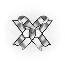 A blackwork design showcasing the Baylor University logo intertwined with a cross, representing the client's devotion to both education and faith. tattoo design idea