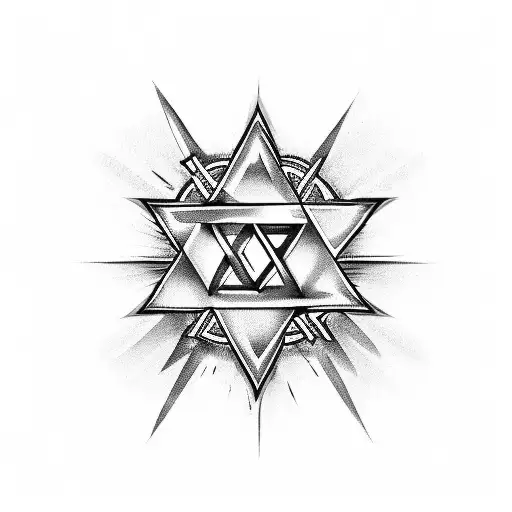 star of david tattoo design idea