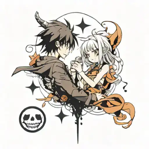 and if you go, i wanna go with you and if you die, i wanna die with you tattoo design idea