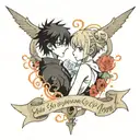 and if you go, i wanna go with you and if you die, i wanna die with you tattoo design idea