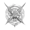 viking tree symbols raven ship axes celtic runes tattoo design idea