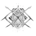 bow and arrow tattoo design idea