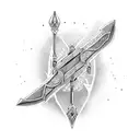 bow and arrow tattoo design idea