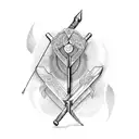 bow and arrow tattoo design idea